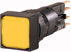 Eaton Q18LH-GE Hlavice pro signálky, 18x18 mm, kónická, bez žárovky, IP65, žlutá