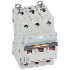 DX3 JISTIČ, 3 PÓLOVÝ, CHAR. D,6A 25KA LEGRAND 409831