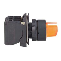 Schneider xB5AK125G5 Ovládač otočný prosvětlený s LED,1 Z+1V,110...120V-žlutý