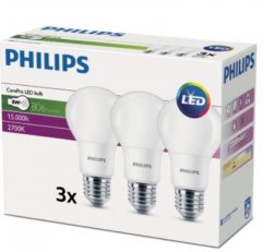 SET žárovek 3ks CorePro LEDbulb 8-60W 827 A60 E27 FR ND 806lm 2700k