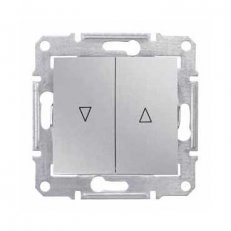Sedna Spínač ovládače žaluzií 1+1 mech. blokování Aluminium SCHNEIDER SDN1300360