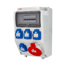 Zásuvková skříň ZSF40001000.0/3958 IP44 jištěná bez chrániče FAMATEL v575-6kA