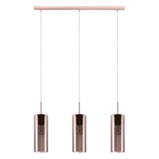 Závěsné svítidlo SELVINO 3xE27 matný nikl/měď-transparent 45W IP20 EGLO 98699
