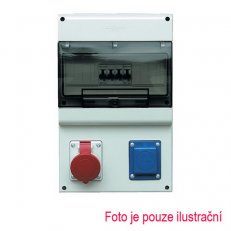 Zásuvková rozvodnice jištěná D331 1x16A, 1x32A SCAME D331.0011-1