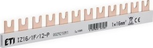 Propojovací lišta IZ16/1F/12P 1p 12M 100A 16mm2 vidlice ETI 002921091