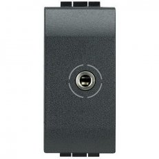 BTICINO LIVINGLIGHT ZÁSUVKA JACK 3,5MM 1MODULOVÁ ANTRACIT L4280