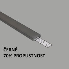 Plexi C KLIK černé pro FKU11, 2m