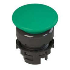 Hřibové tlačítko zelené 36 mm, černý kroužek, bez popisu PIZZATO E21PU2F4410