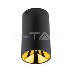 GU 10 Fitting Round Black + Gold
