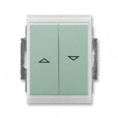 ABB 3558E-A88943 22 Ovládač žaluziový jednopólový (1/0+1/0 s blokováním), IP44