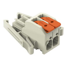 Pružinová svorka Páčka CAGE CLAMP sv.šedá 10mm2 2pól. WAGO 831-1102/037-000
