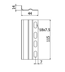 Spojka žlabu LINEAR+ SL-1B 35 ''SZ'' ARKYS ARB-14211003
