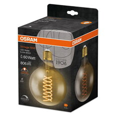 Světelný zdroj OSRAM Vintage 1906 LED CLASSIC Globe Dimmable 8.8W 824 Gold E27