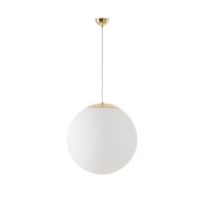 Závěsné svítidlo se skleněným stínidlem OSMONT ADRIA S4 23W IP40 E27 mosaz