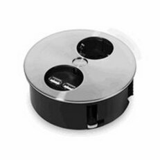 Bachman 931.031 TWIST 1xCEE7/3 1xUSB Charger Stainless steel look 2,0m ferr