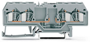 Svorka pro moduly, 4 vodiče, S odporem 1K2, Šedá WAGO 281-665/281-628