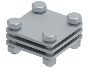 Svorka L- 55 na pásku s mezidestičkou, páska 30mm, materiál StZn GROMTOR 116112