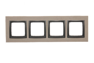 Rámeček 4 -násobný Simon 54 Nature, IP20/IP44,, beton světlý/antracit DRN4/93