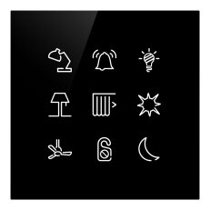 SpaceLogic Modbus 9 tlačítkový Glass touch Panel SCHNEIDER SLGM09BU