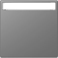 Klapka, Merten System D, s popisovým polem, stainless steel, plast MEG3360-6036