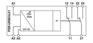 Vazební relé PSR-SCF- 24UC/URM/2X21 PHOENIX CONTACT 2981363