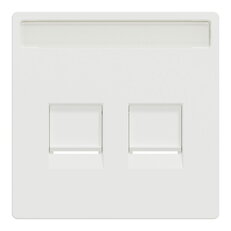 Centrální deska, Merten System D, s popisovým polem, nordic white, termoplast