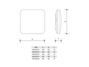 Přisazené LED svítidlo 15W PLAFON SQUARE neutrální IP20 LEDMED LM31300013