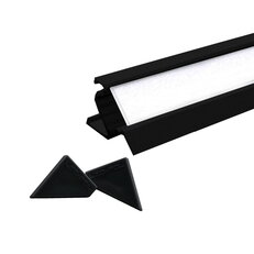 Rohový profil pro LED pásky ORO PROFIL UNI COR BLACK 2M S SET LED-POL ORO32030