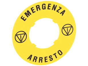 Lovato LPXAU114 Štítek EMERGENCY/STOP