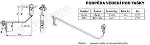 Podpěra vedení pod tašky PV 11 (FeZn) TREMIS V170