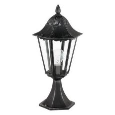 Stojanové svítidlo NAVEDO SOCKEL černá/stříbrná patina 60W IP44 EGLO 93462