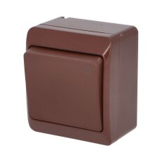 GALATEA IP44 Tlačítko symbol ''zvonek'' č.1/0 (hnědá) FAMATEL 5337-06