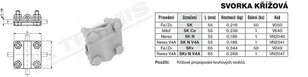 Svorka křížová s mezideskou SK+1 (FeZn) TREMIS V051