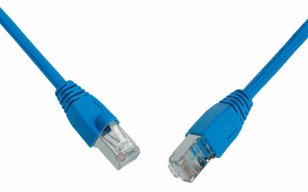 Patch kabel CAT6 SFTP PVC 2m modrý snag-proof SOLARIX 28730209
