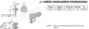 ''L'' držák oddáleného hromosvodu DOHL (FeZn) TREMIS VP010