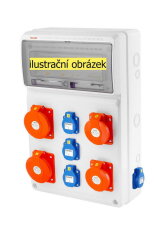 Zásuvková skříň ZSF40202000.0/3952 IP44 jištěná bez chrániče FAMATEL v676-6kA