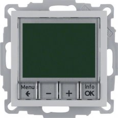 Digitální termostat s nastavením času, S.1/B.x, stříbrná mat BERKER 20441404