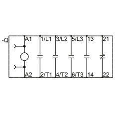 výkonový stykač 9A,4 kW/400V 1NO+1NC, AC 230 V, 50 Hz 3pól.