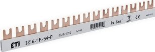 Propojovací lišta IZ16/1F/54P 1p 54M 100A 16mm2 vidlice ETI 002921092