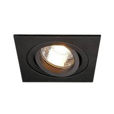 NEW TRIA I downlight ctvercova matna cerna 230V GU10 50W SLV 113491