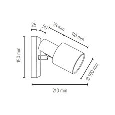 Nástěnné bodové svítidlo Treehouse klips COMPOLUX 280W2236174WK