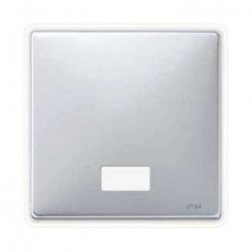 Schneider MTN412760 Kryt spínače s otvorem pro popisek, IP44, S-Design, alu