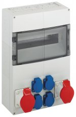Zásuvková kombinace AKi 14-2S šedá IP44 IK08 300x450x142mm SPELSBERG 73912101