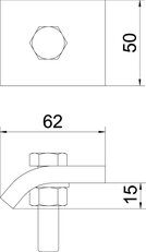 OBO KWS 15 FT Spojovací úhelník se šr.se 6ti hr.hl. h = 15 mm 60x50 Ocel