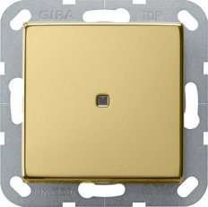 Tlačítkový spínač řídicí přepínač System 55 mosaz GIRA 0136604