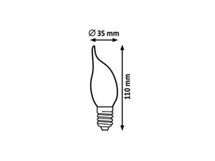Světelný zdroj Filament LED, E14 CF35, 4W, 470lm, 2700K RABALUX 79145