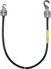 Uzemňovací vodič 10mm2/L 0,5m černý s kabelovými oky (B)M8/10 (A)M5/6