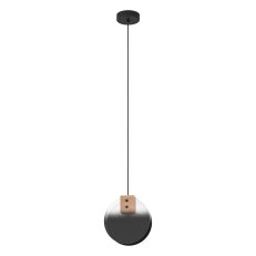 Závěsné svítidlo MILLENA 1xE27 černá/dřevo/černá-šedá-TR. 40W IP20 EGLO 390141