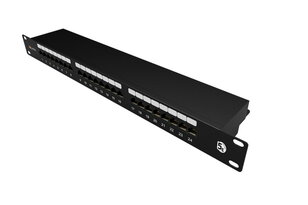 Patch panel 24 x RJ45 CAT5E STP 1U SX24-5E-STP-BK-N SOLARIX 24000040