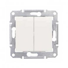 Sedna Přepínač dvojitý střídavý, řazení 6+6 (5b), Cream SCHNEIDER SDN0600123